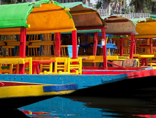 canaux de Xochimilco, Mexico, Mexique