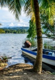 Bateaux sur le Rio Dulce, Livingston, Guatemala