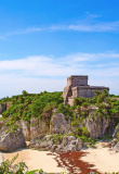 Tulum, cité maya face à la mer des Caraïbes, Yucatan, Mexique