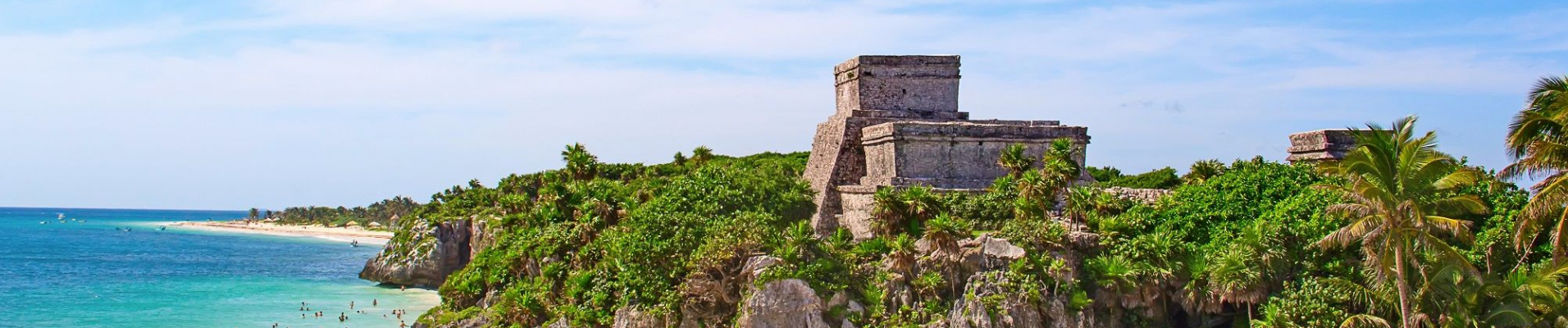 Tulum, cité maya face à la mer des Caraïbes, Yucatan, Mexique