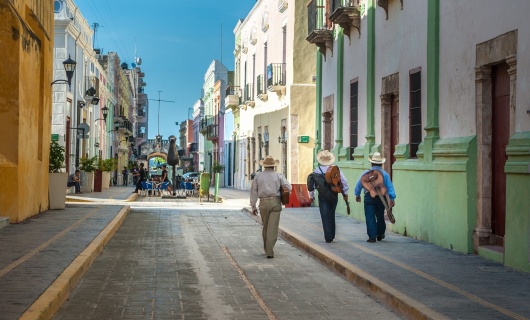 Ville fortifiée de Campeche, mariachis, Mexique