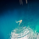 Girl swimming in a Cenote - Mexico - Yucatan