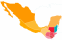 Carte Mexique Guatemala Belizz